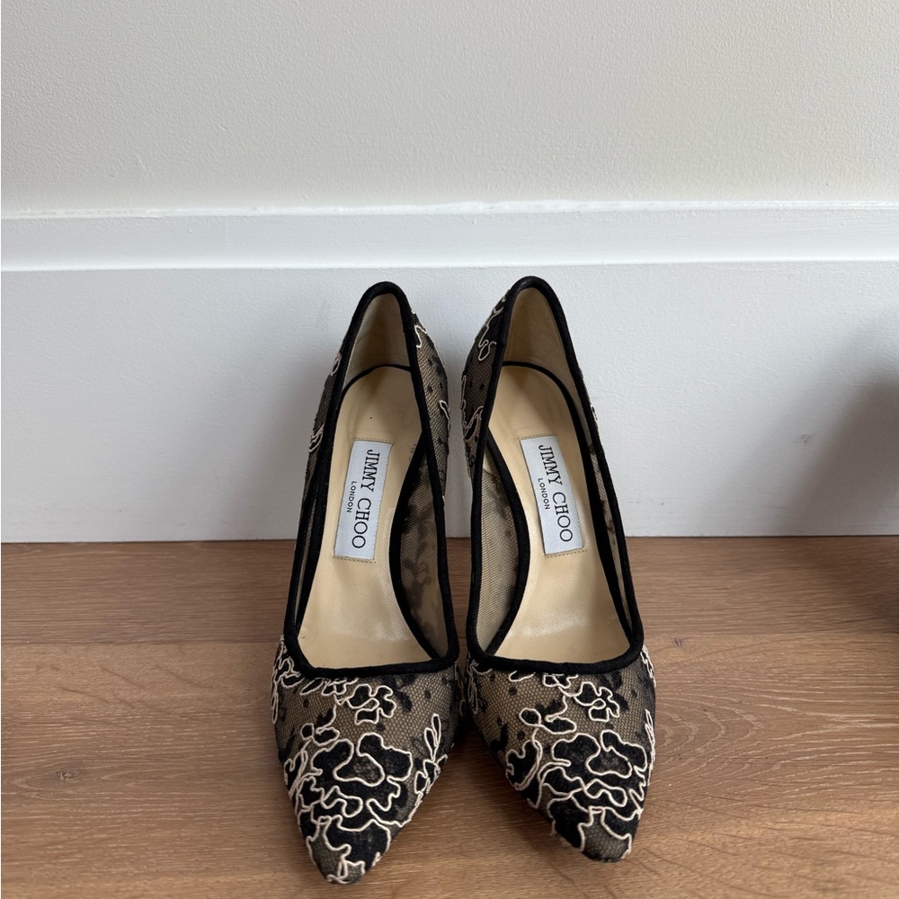 Jimmy Choo Stunning Black Lace Pumps - Great Condition!